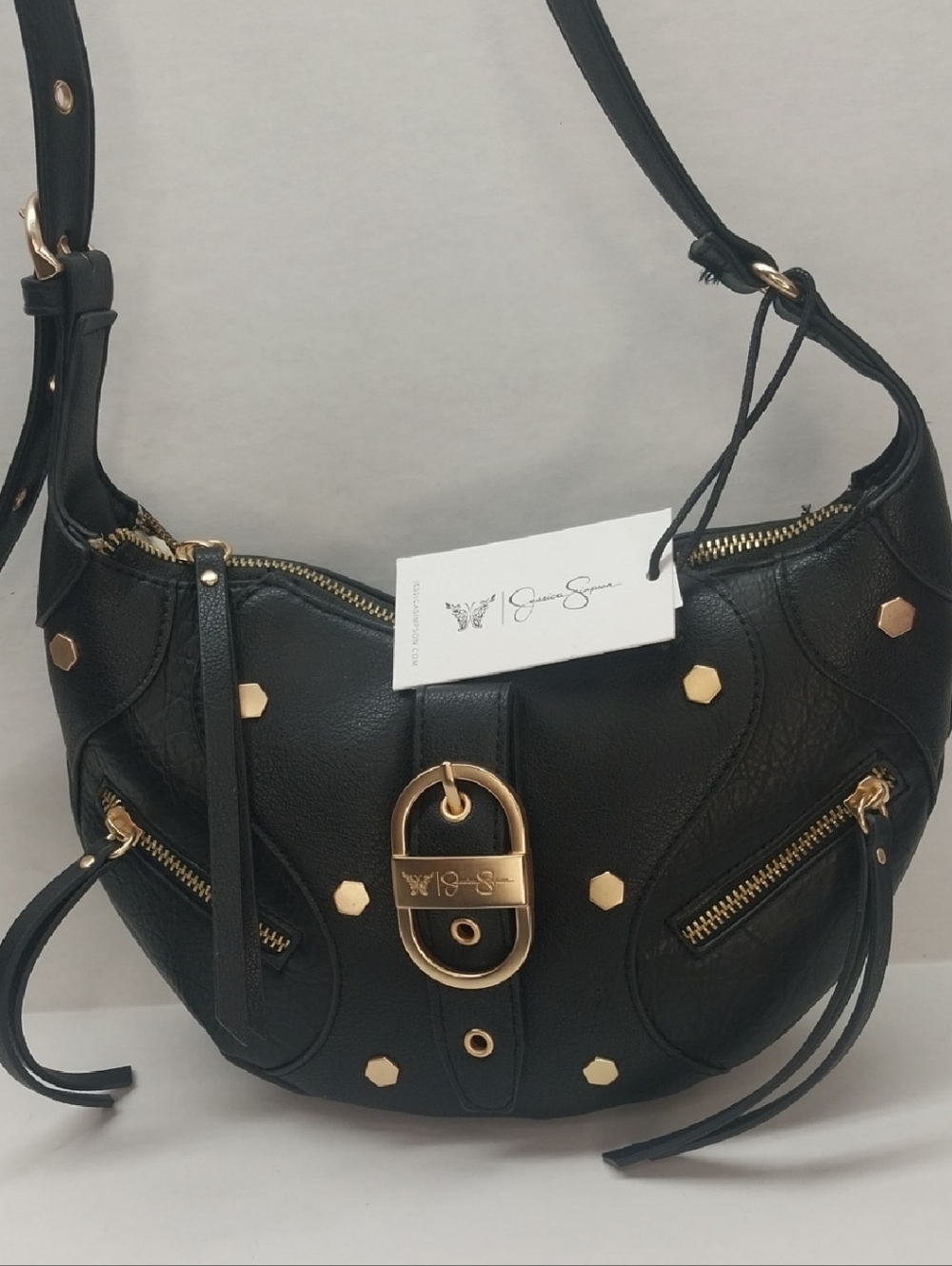 Jessica Simpson  Shoulder Bag with Gold Studs and Hardware
